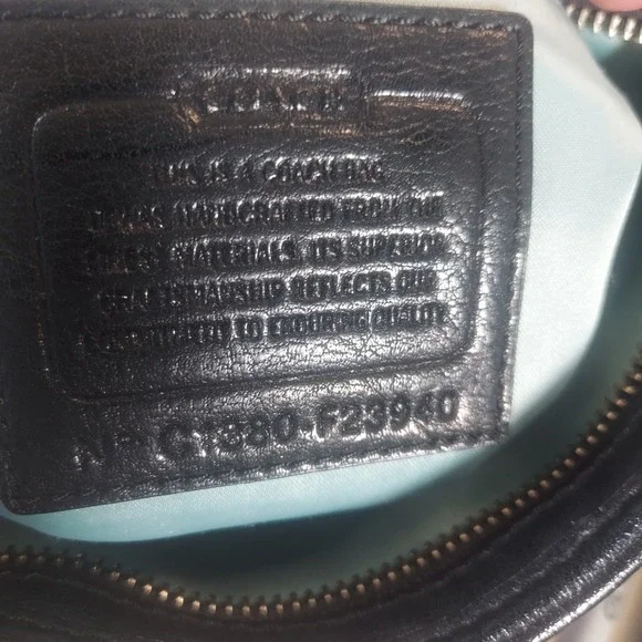 Coach Signature Taylor Tote Bag Black Silver Jacquard Leather F23940 Read! - Picture 3 of 10